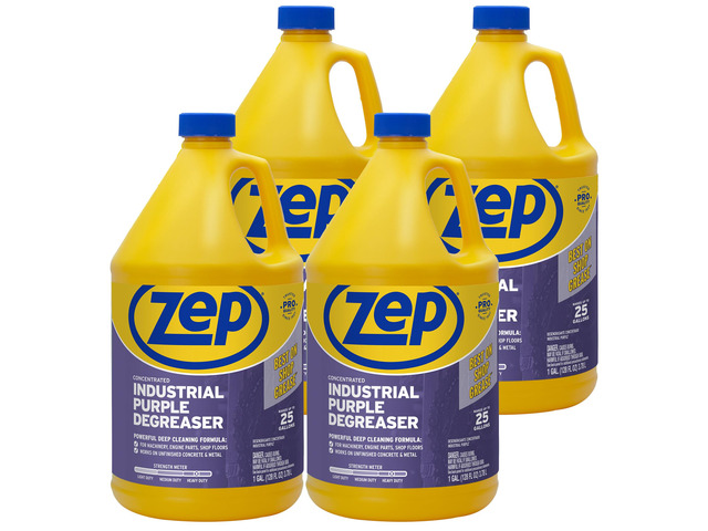 Industrial Purple Cleaner and Degreaser Concentrate - 1 Gallon (Case of 4) ZU0856128 - Easy to Rinse Formula