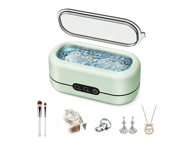 Ultrasonic Jewelry Cleaner, 48KHz Ultrasonic Cleaner Machine, 12oz Easy Operation, Quiet Ultra Sonic Cleaner for Silver Jewelry, Glasses, Rings,...