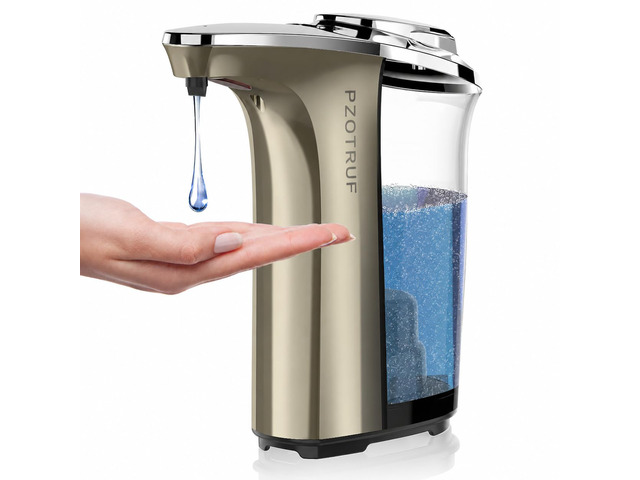 Automatic Soap Dispenser, 17oz Touchless Liquid Dish Soap Dispenser Kitchen 17OZ Large Capacity, Infrared Sensor, 5 Adjustable Soap Levels, Hand...