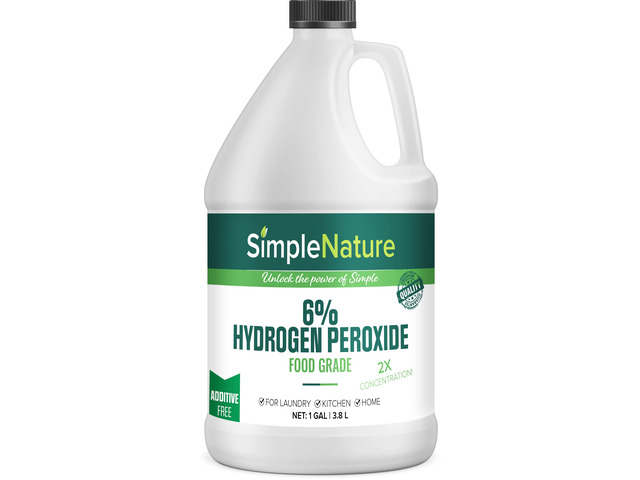 6% Food Grade Hydrogen Peroxide Solution - 1 Gallon - Natural Multipurpose Cleaner - Made in USA - Ideal for Commercial, Residential, Kitchen,...