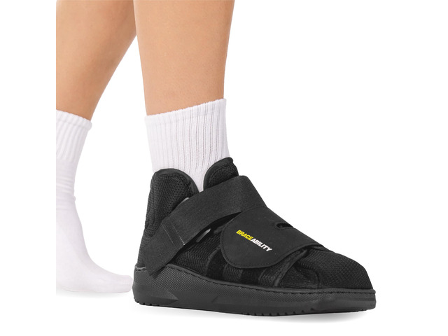 Closed Toe Medical Walking Shoe - Lightweight Broken Toe Cast Boot, Fractured Foot Brace for Metatarsal Stress Fracture, Post-op Bunion, Hammertoe...