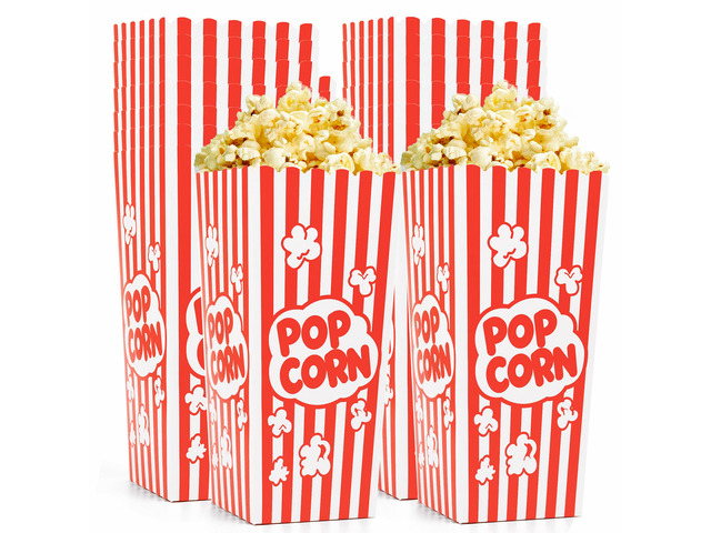 240 Pcs Popcorn Boxes, Large Capacity Popcorn Containers Buckets for Pop Corn Machine, Movie Night, Cinema, Carnival, Party, Concessions
