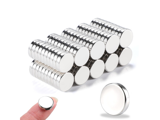 100Pcs Small Refrigerator Magnets, 12x3mm Round Rare Earth Magnet Mini Tiny Neodymium Strong Magnets for Refrigerator, DIY, Crafts, Kitchen and Office