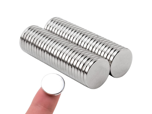 50 Pcs Super Strong Neodymium Disc Magnets, 15mm x 2mm Tiny Small Magnets for Dry Erase Board Whiteboard Office Fridge Crafts, Heavy Duty Round...
