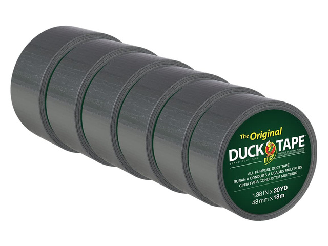 The Original Tape Brand 242716 Duct Tape, Silver, 1.88 in. x 20 yd., 6 Rolls