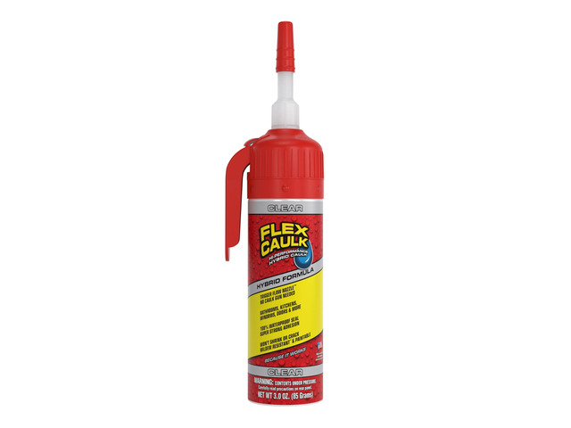 Caulk Hybrid Polymer Waterproof Sealant, Clear, 3 oz, 1-Pack No caulk gun needed, trigger flow nozzle, paintable, won't shrink or crack, seals wet...
