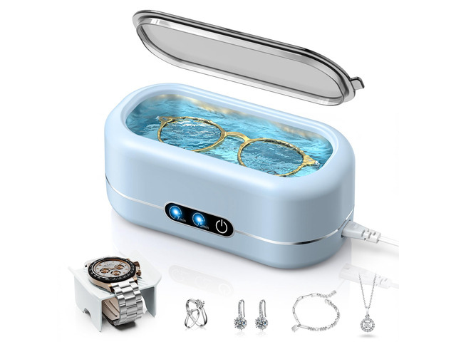 Ultrasonic Cleaner Machine for Jewelry,48KHz with 2 Cleaning Modes 12Oz SUS304 Water Tank, Ultrasonic Cleaning Machine for Jewelry, Glasses,...