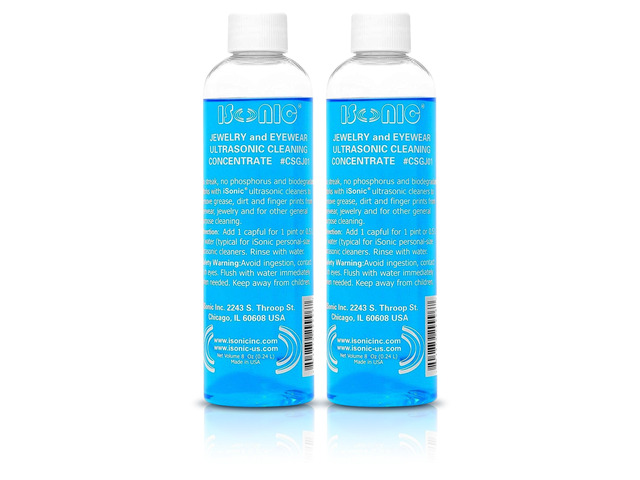 Ultrasonic Jewelry & Eyeglass Cleaner Solution Concentrate - Professional Cleaning Liquid for Ultrasonic Machine - Clean Gold, Silver, Diamond,...