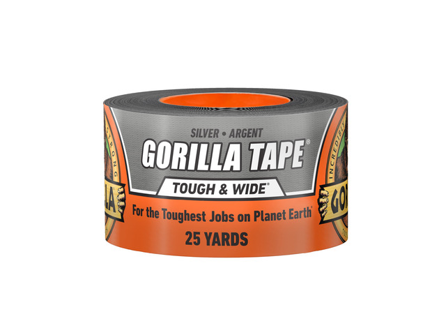 Tough & Wide Heavy Duty Duct Tape, Silver, 2.88' x 25 yd, 1-Pack Weather Resistant, Indoor & Outdoor Use, Double-Thick Adhesive, Reinforced...