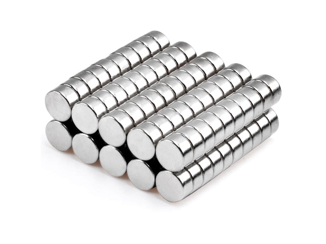 100Pcs Small Neodymium Disc Magnets, 6mm x 3mm Tiny Magnets for Dry Erase Board Whiteboard Office Fridge, Round Rare Earth Magnets