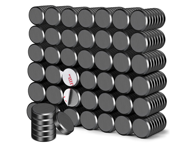 Strong Adhesive Magnets,300p 0.47x0.12in Fridge Refrigerator Magnet Small Round Black Ceramic Button Neodymium Magnets, Heavy Duty,for...