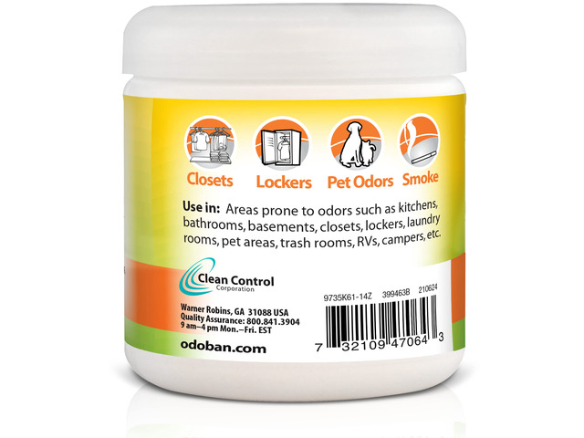 Solid Odor Absorber Eliminator for Home and Small Spaces, Citrus Scent, 14 Ounces Each, 9-Pack