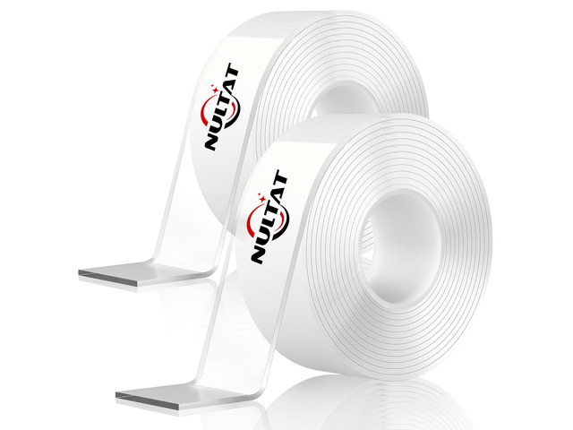 Double Sided Tape Heavy Duty, Nano Reusable, Removable, Washable Double Stick Tape for Wall, Multipurpose Clear Adhesive High Temperature Tape...