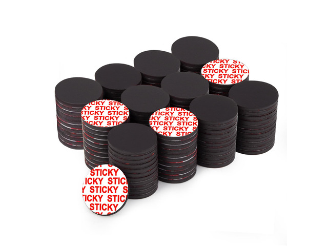 Adhesive Magnets for Crafts 1.2' x 0.08', 120 Sticky Magnetic Dots Anisotropy Flexible Circle Magnet Tape Stickers for Classroom Decor, Home...
