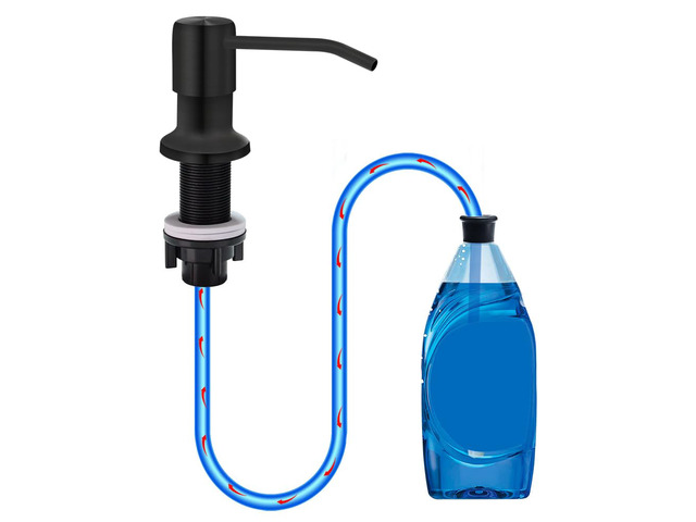Soap Dispenser for Kitchen Sink, Countertop Soap Dispenser Pump, 47' Silicone Extension Tube Connect to The Soap Bottle Directly, Say Goodbye to...