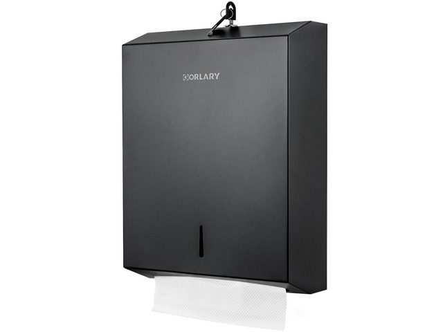Commercial Paper Towel Dispenser Wall Mount, Matte Black Fits C-Fold Multifold Trifold Paper Towels, Stainless Steel Dispenser with Lock, Touchless...