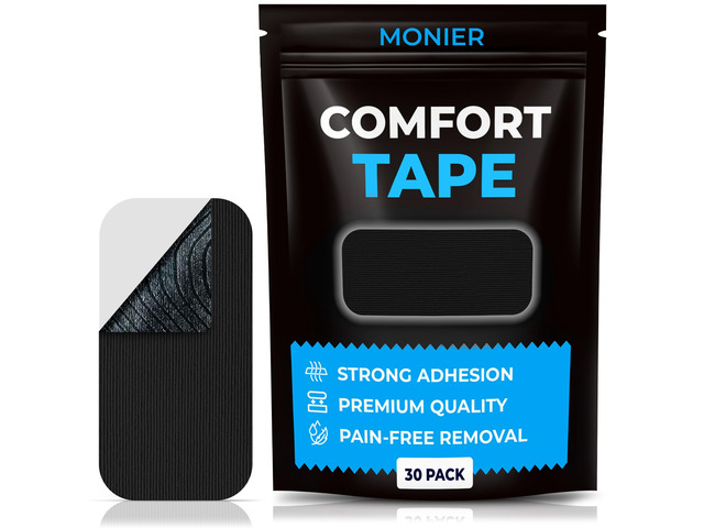 Comfort Tape (30 Pack) - Pain Free Removal, Hypoallergenic Latex Free & Gentle On Skin, Packaging May Vary, Skin Friendly Adhesive Cotton Tape
