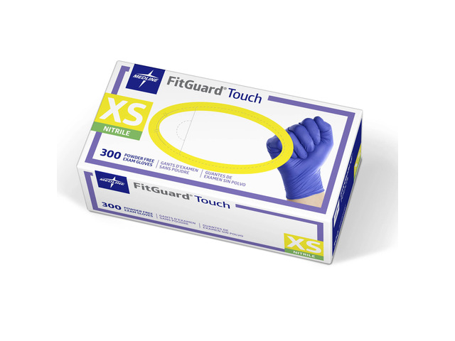 FitGuard Touch Nitrile Exam Gloves, 300 Count, XSmall, Powder Free, Disposable, Not Made with Natural Rubber Latex, Excellent Sense of Touch for...