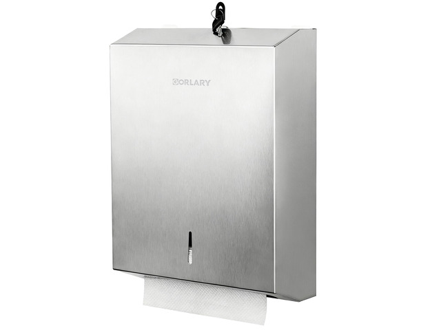 Commercial Paper Towel Dispenser Wall Mount, Silver Brushed Stainless Steel, Fits C-Fold Multifold Trifold Paper Towels, Fingerprint Resistant,...