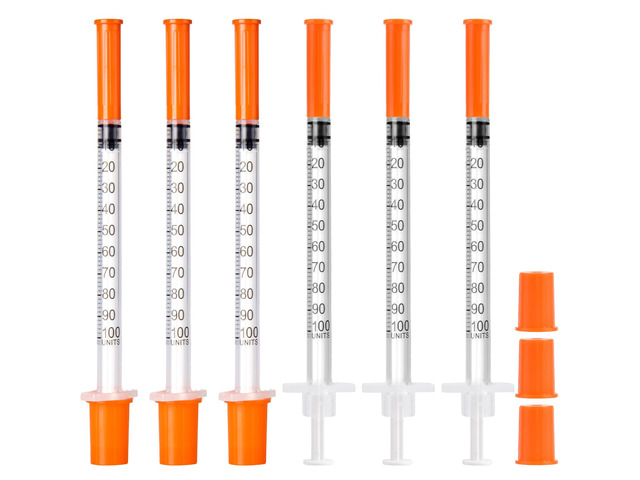 U-100 1ml 31G 5/16' Syringes, Individually Wrapped, 50 Pack for Lab Supplies