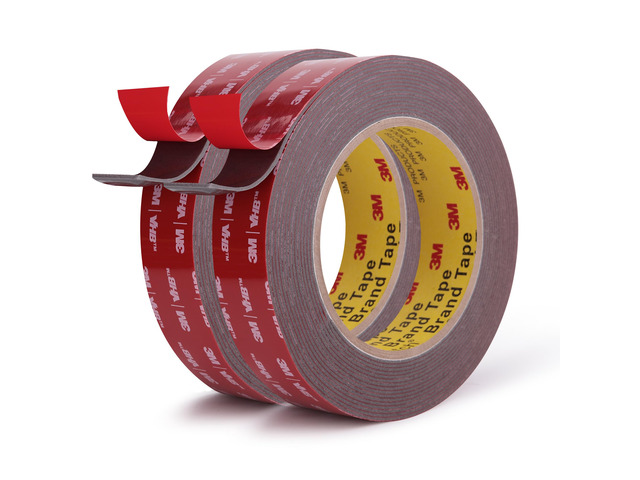 3M Double Sided Tape, Heavy Duty, 1 x 18Ft, Gray, 2 Pack Very High Bonding, Permanent, Weather, Waterproof Foam Mounting Tape for Home, Office,...