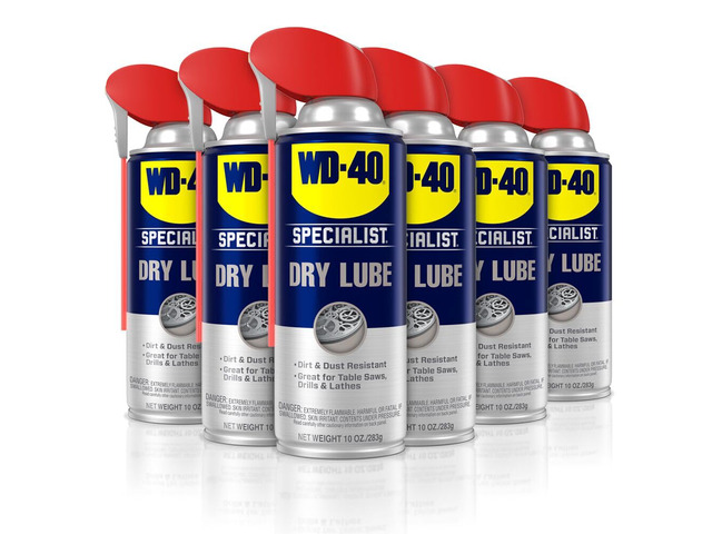 Dry Lube with Smart Straw, Lubricant for Corrosion Protection on Table Saws, Drills and Lathes, Industrial Strength Friction-Reducing Formula, 10...