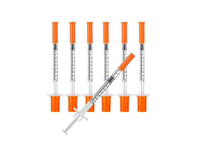 0.5ml Syringes 31G x 5/16' 8mm Disposable Lab Syringe with Caps, 100 Pack 31 Gauge 0.5cc 5/16 Inch, Leak-Proof Design, Fine Tip, Home & Labs Use,...