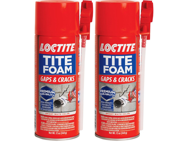 Polyurethane Foam Sealant for Gaps & Cracks Expanding Foam 12 fl oz Can Pack of 2 Red