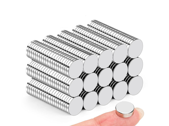 10x2mm Rare Earth Magnet, 200Pcs Small Magnets Neodymium Magnets Tiny Neodymium Disc Magnets for Fridge, Crafts, Whiteboard and Kitchen, Office