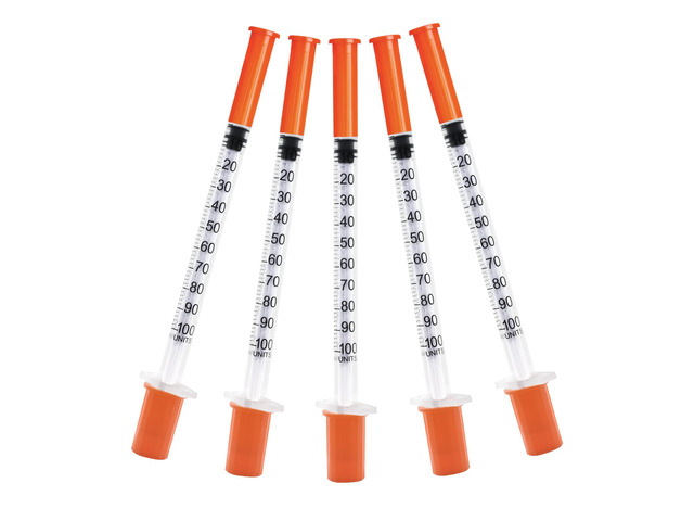 U-100 32G 1cc 5/16 Inch (8mm) Syringes, Individually Wrapped Pack of 100