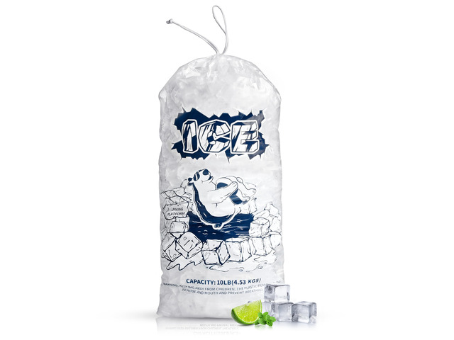 100Pcs 10 lb Drawstring Ice Bags for Ice Storage, Reusable Food-Graded Plastic Ice Bags for Ice Machine, Bags of Ice for Outdoors, Fishing, Picnics...
