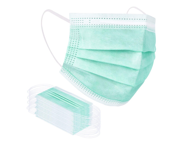 Green Disposable Face Mask 100 Pcs Green Face Masks 3 Ply Protection Masks