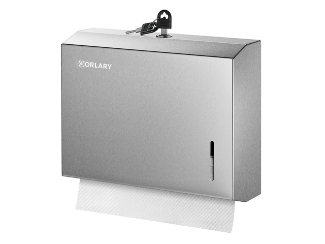 Commercial Paper Towel Dispenser Wall Mount, Silver Durable Stainless Steel, C-Fold Multifold Trifold Paper Towel Holder, Hand Paper Tissue Holder...