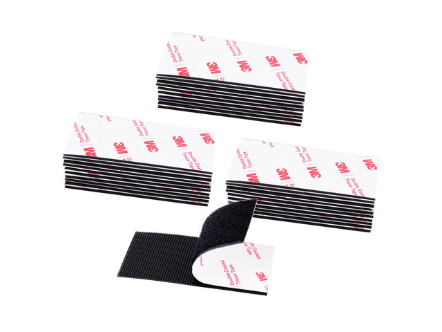 Hook and Loop Tape 2in x 4in x 30 Pairs, Heavy Duty Adhesion Strip Slef Adhesive Interlocking Tape, Adhesive Mounting Strips, Reclosable Sticky...
