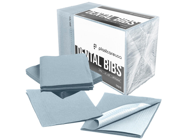 Disposable Dental Bibs 13'x18' - 3 Ply Waterproof Tattoo Bib Sheet for Patients - Dentist or Medical Tray Cover and Nail Table Cover Supplies, Gray