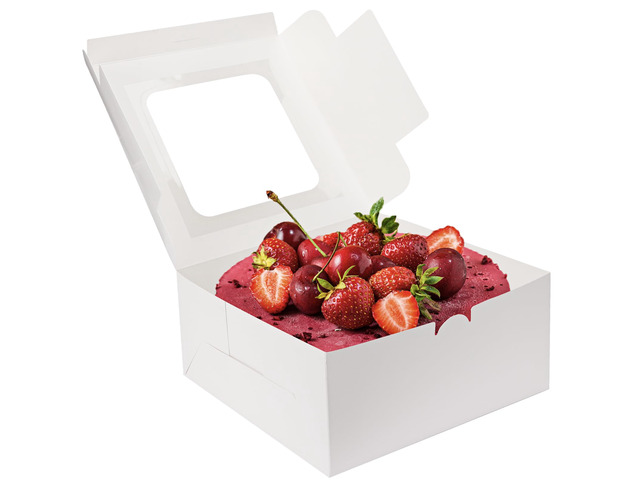 40pcs Cake Boxes, 10x10x5 Inch White Bakery Boxes with Window for Valentine's Day, Mother's Day, Pastries, Cookies, Pie, Cupcakes