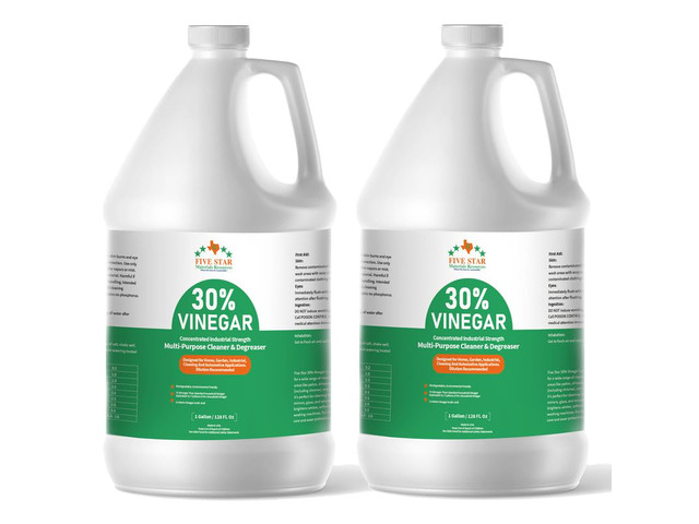 30% Vinegar Concentrated White Vinegar Industrial-Grade (2 Gallon(256 oz) 30% Vinegar Gallon for Garden,Home,and Outdoor Pure Max Performance 7X...