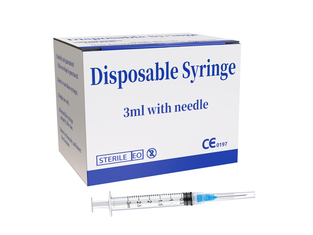 100 Pack 3ml 23Ga Plastic Syringe with Measurement for Scientific Labs, Industrial Dispensing Animal and Pet Supplies, Disposable Individually...