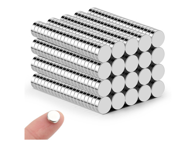 500Pcs Small Refrigerator Magnets, 8x3mm Round Rare Earth Magnet Mini Tiny Neodymium Strong Magnets for Crafts, DIY, Fridge, Miniatures,...