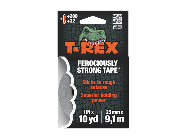 Ferociously Strong Tape, Mighty Rolls, 1 Inch x 10 Yards Each, Dark Gunmetal Gray, Case of 9 Rolls (241330)