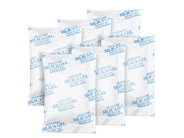 Silica Gel Packets, 50 Gram 50 Packs Food Safe Moisture Absorbers, Desiccant Packs for Storage, Reusable Desiccant for Foods, Storage Bins, 3D...