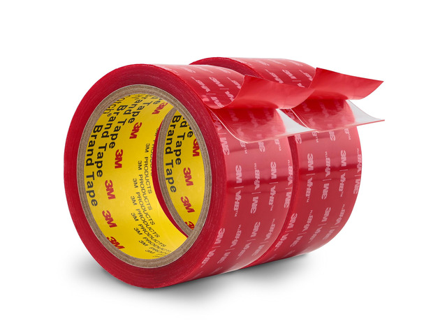 3M Heavy Duty Double Sided Tape 2''x 15.4 Ft 2 Pack Clear Waterproof Mounting Tape 0.04in Thick 4910 Adhesive Foam Tape for Car Home Office Deco