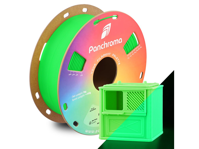 Panchroma Fluorescent PLA Filament 1.75mm for 3D Printing, Green Neatly Wound, Neon PLA 1kg, Easy Print & Smooth Feeding, Compatible with Bambu Lab...
