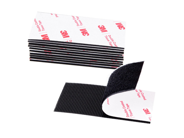 Hook and Loop Tape 2in x 4in x 10 Pairs, Heavy Duty Adhesion Strip Slef Adhesive Interlocking Tape, Adhesive Mounting Strips, Reclosable Sticky...
