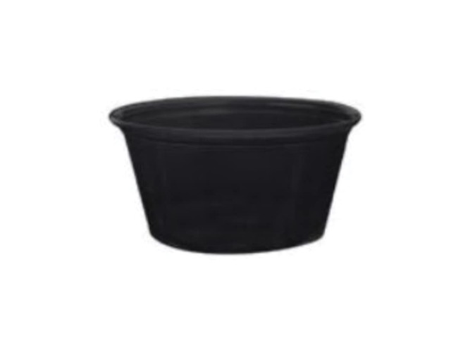 FP-P400-PPB 4 oz. PP Portion Cups - Black (Case of 2500)