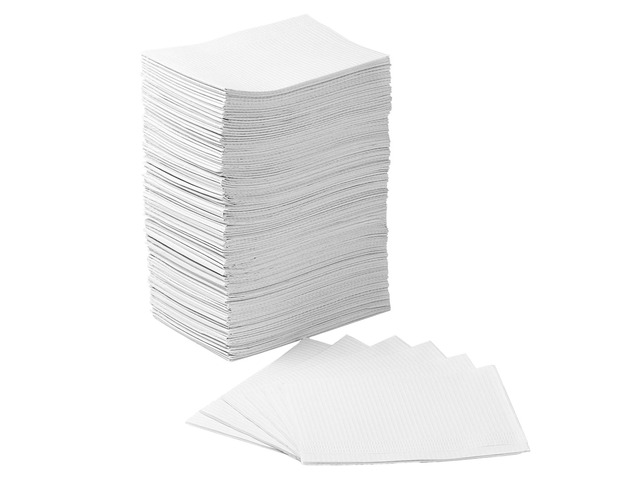 125 Pack Dental Bibs Disposable, White Dental Bibs 3-Ply Dentist Bib 13' x 18', 2-Ply Paper 1-Ply Film, for Medical Tray Covers