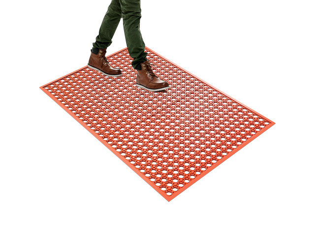Outdoor Rubber Mat Kitchen Anti-Fatigue Entrance Floor Mats (24'x 36') Commercial Restaurant Bar Floor Mat New Outside Rubber Non Slip Drainage Mat...