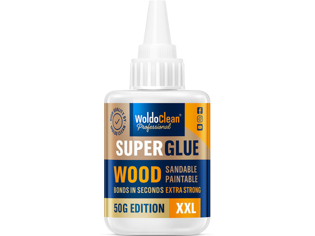 Super Glue for Wood 50g Extra Strong Gel - Wood Adhesive Fills fine cracks and gaps, water resistant and sandable when cured