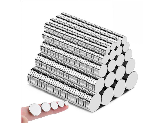 120P Strong Small Neodymium Refrigerator Magnets, 5 Assorted Sizes Tiny Rare Earth Magnets, Strong Premium Disc Office Magnets for Whiteboard,...