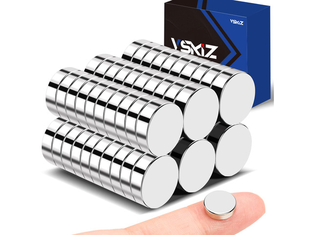 60Pcs Small Magnets, 10x3mm Rare Earth Magnets Mini Magnet Neodymium Disc Magnets for Fridge, Crafts, DIY, Kitchen, Whiteboard, Office